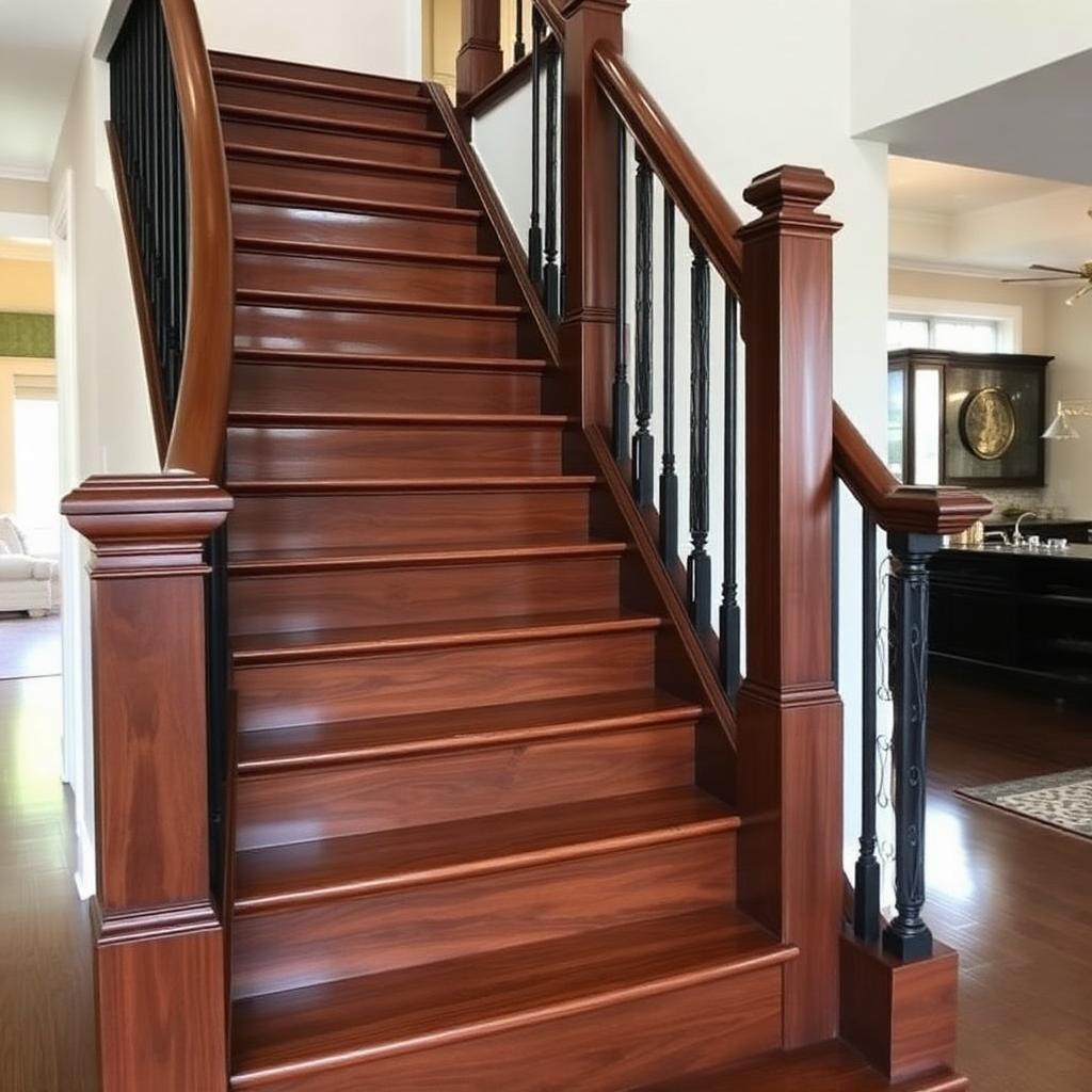Walnut Staircase Refinishing